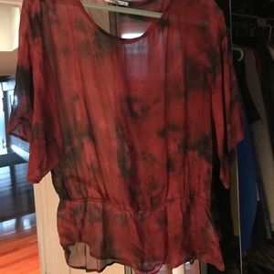 Sheer Tie Dye Blouse